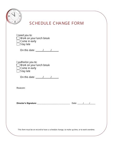 Schedule change form - ... Form --For use after school begins.pdf Schedule Change Request Form --For use after school begins.pdf, 82.15 KB; (Last Modified on September 1, 2021) ...